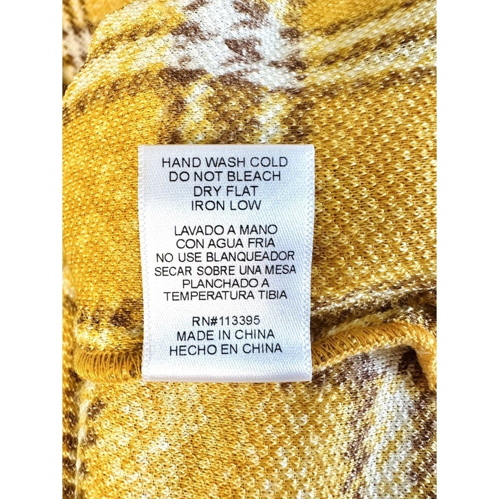 En Crème Women's Small Sherpa Shacket Jacket Plaid Oversized Mustard Streetwear - Picture 10 of 11